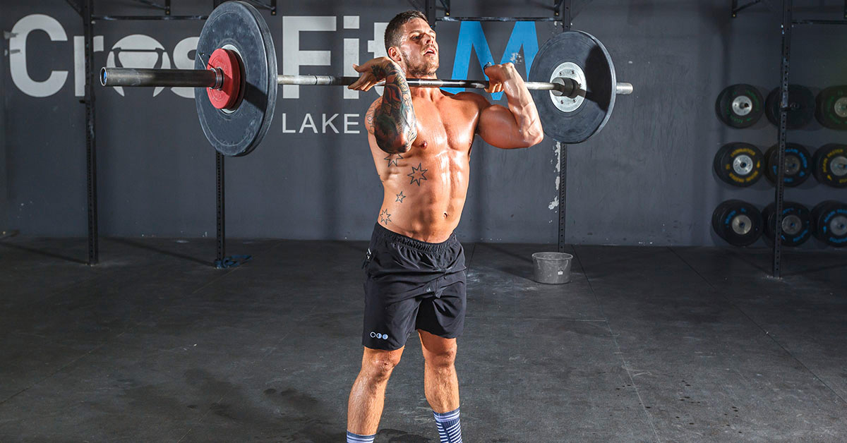 athlete in front rack position