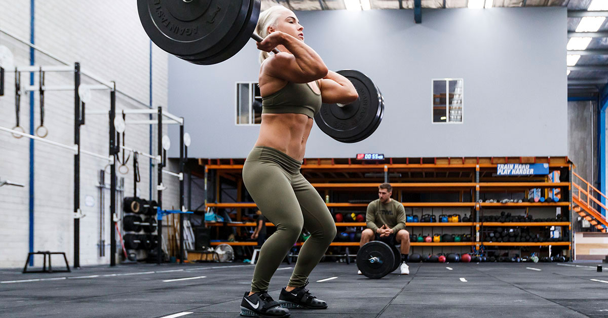 athlete doing split jerk