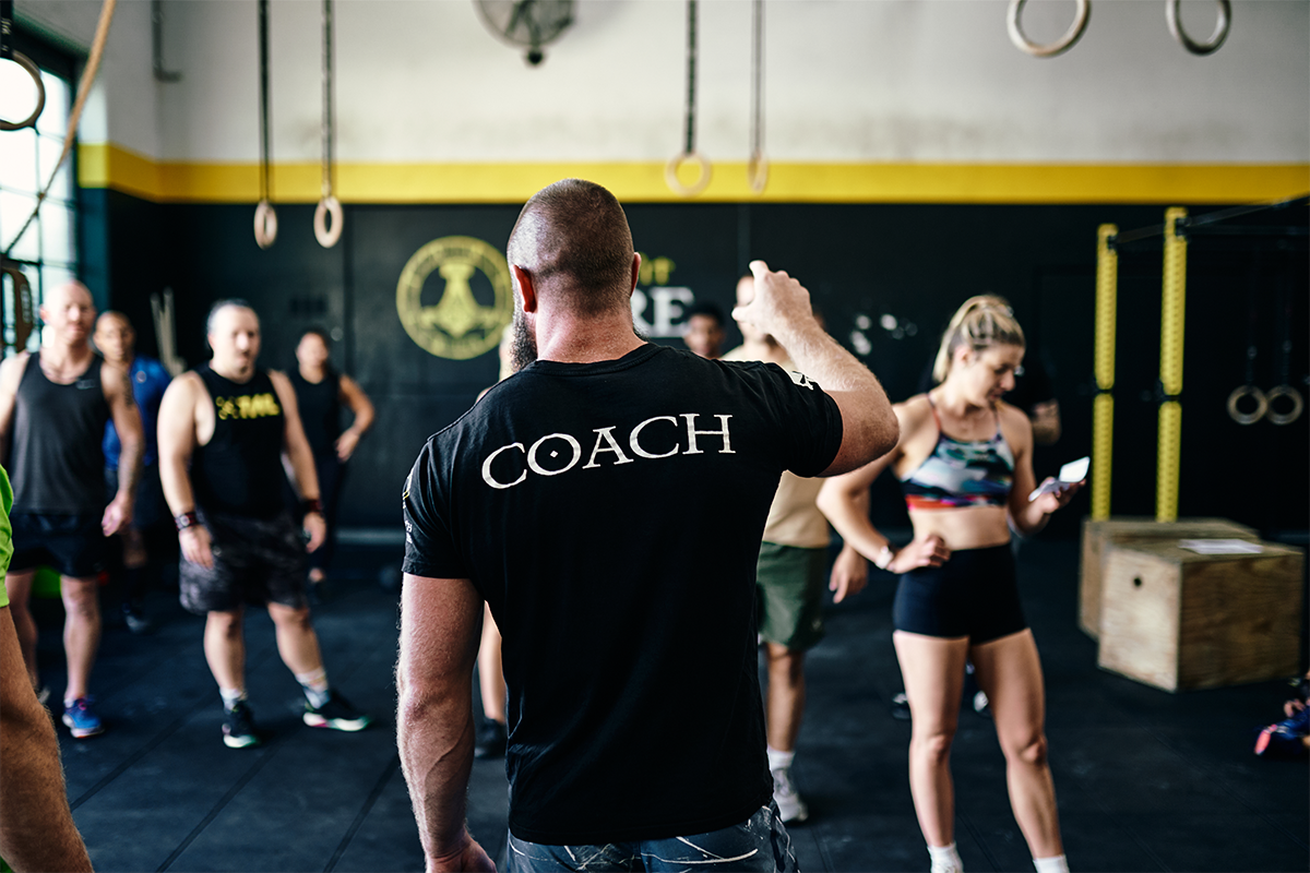 athletes doing open workout