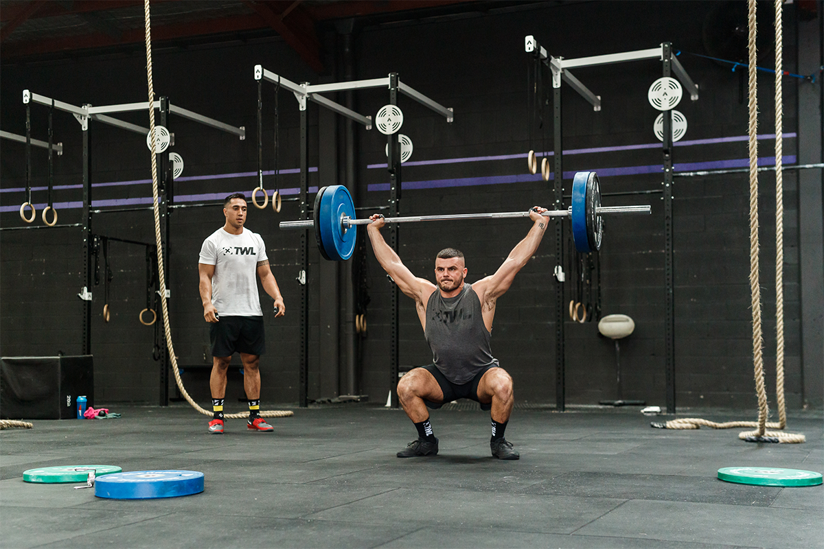 athlete doing snatch