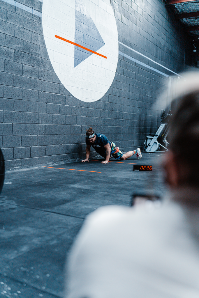 Khan Porter doing burpees