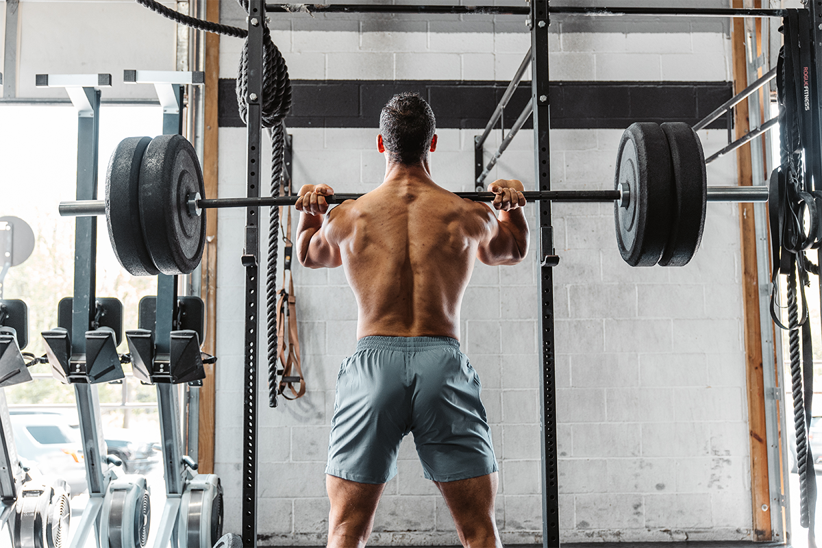 athlete performing split jerk