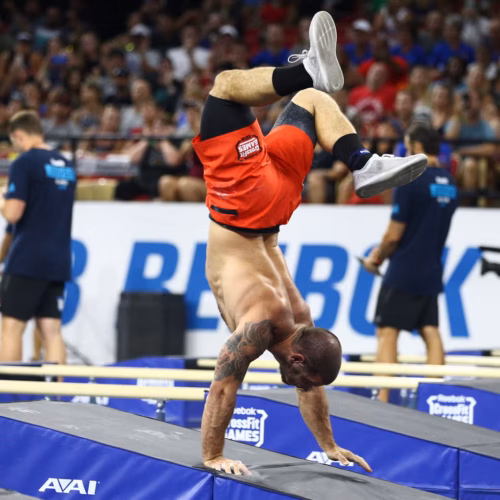 Mat Fraser doing handstand walks